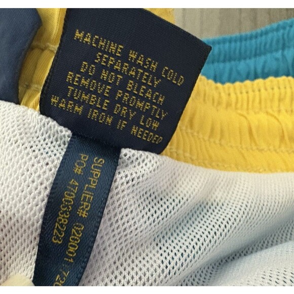 Polo Ralph Lauren Swim Trunks Mens Large Turquoise Blue Mesh Lined Drawstring - Picture 14 of 16